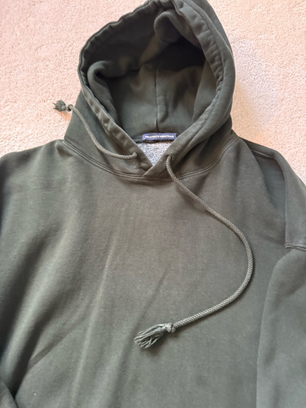 Brandy Melville Olive Green Pullover Hoodie